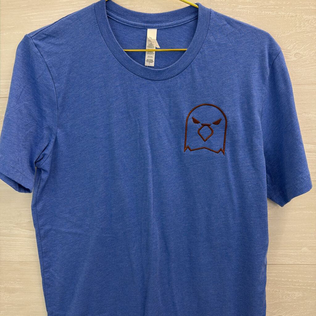 Blue Embroidered Ravenclaw Short Sleeve Graphic Tee Large