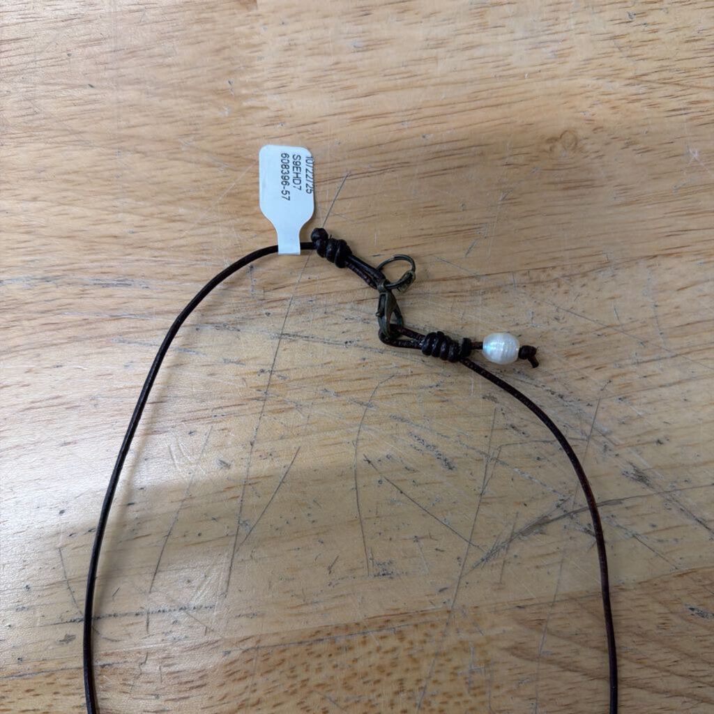 Brown Coated Pearl Necklace