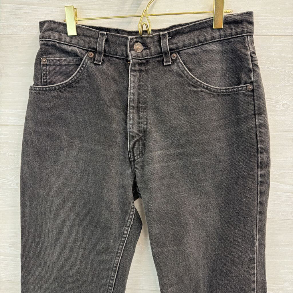 Levi Black Denim Straight Leg Jeans 29 Short