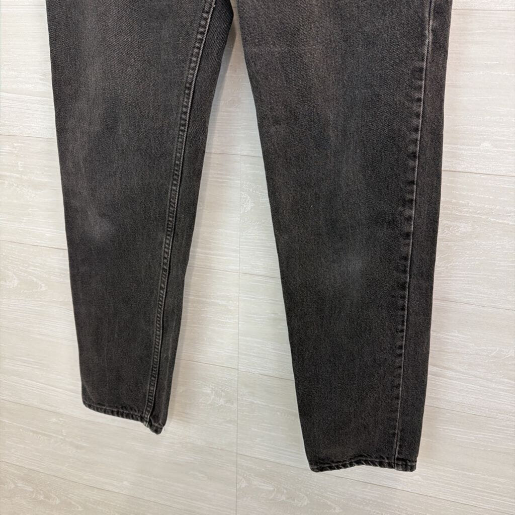 Levi Black Denim Straight Leg Jeans 29 Short