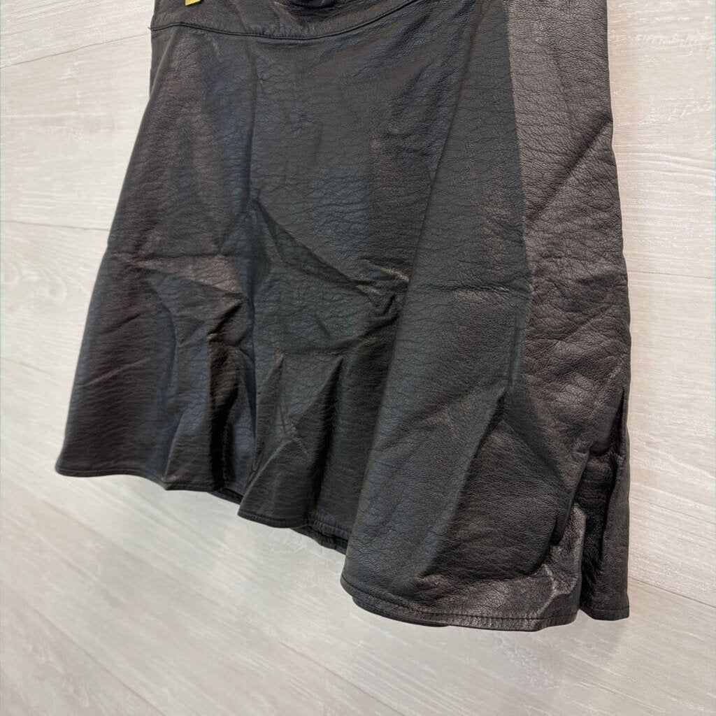Black Faux Leather Skirt 8
