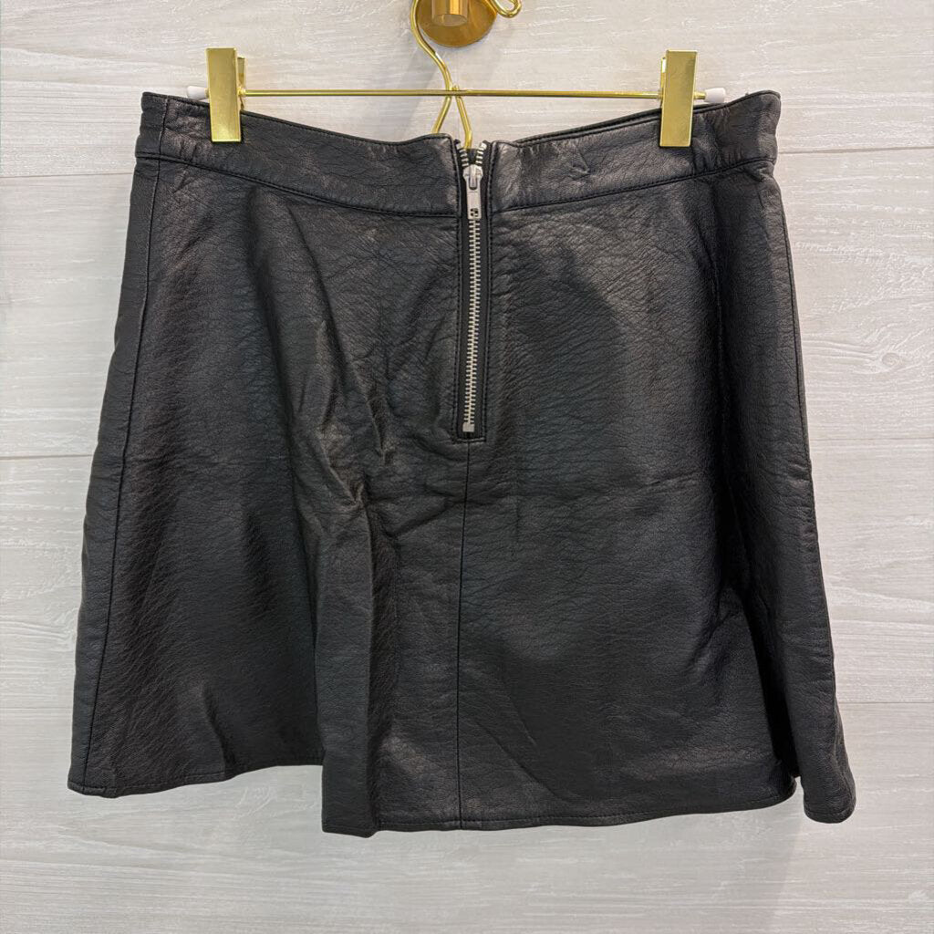 Black Faux Leather Skirt 8