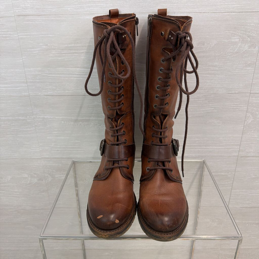 Pikolinos Brown Leather San Sebastia Tall Boots 39