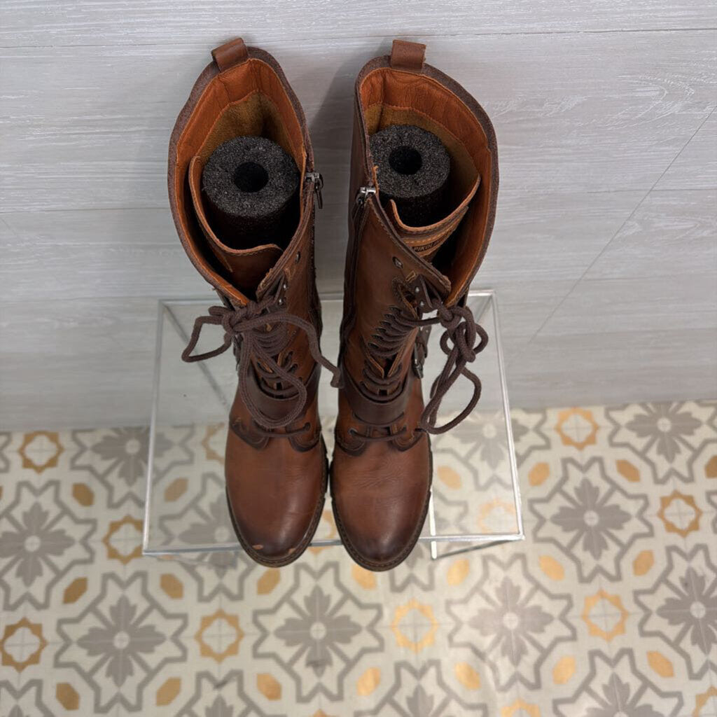Pikolinos Brown Leather San Sebastia Tall Boots 39