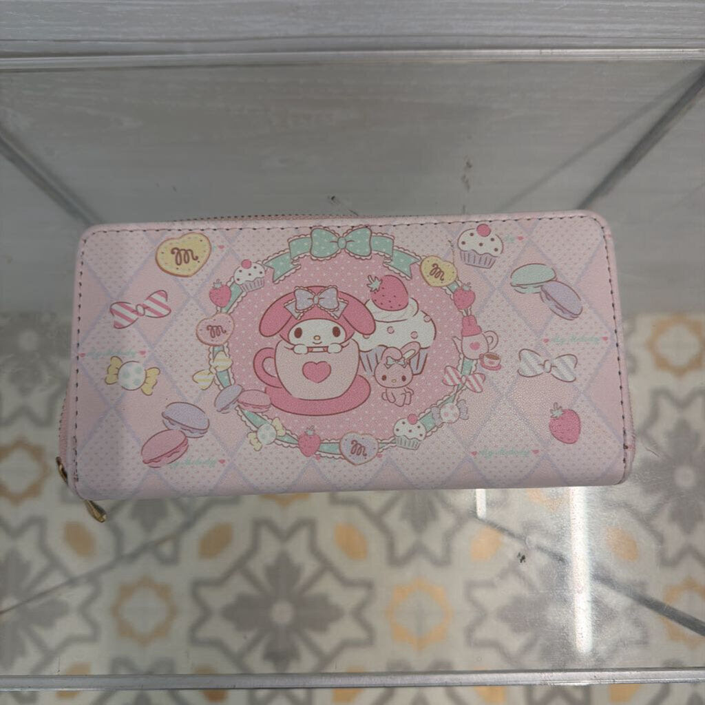 Pink/ Multi Cartoon Print Wallet