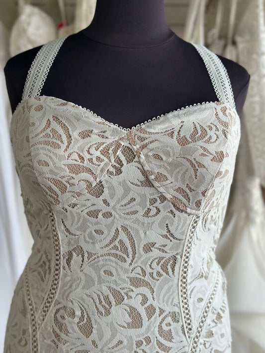 DB Studio Lace Strapless Wedding Dress 22W
