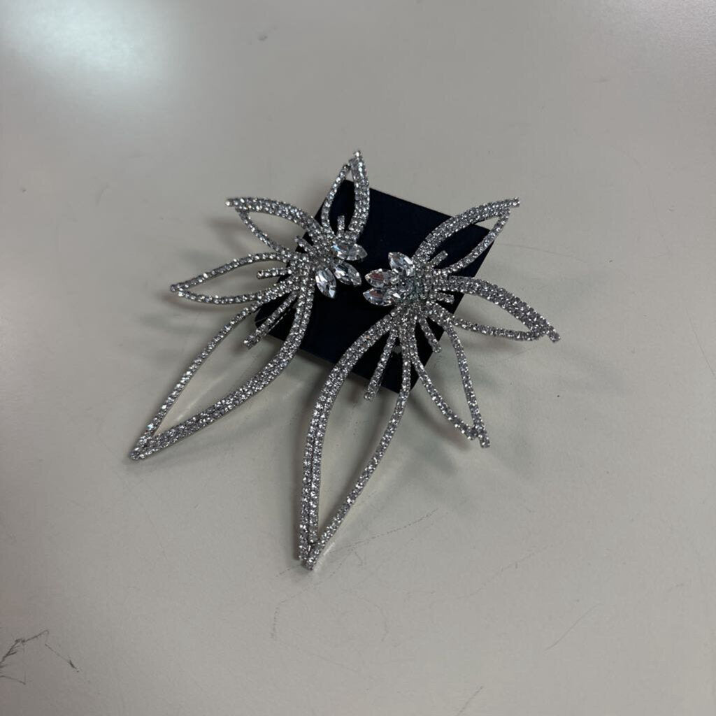 Oversized Rhinestone Statement Earrings