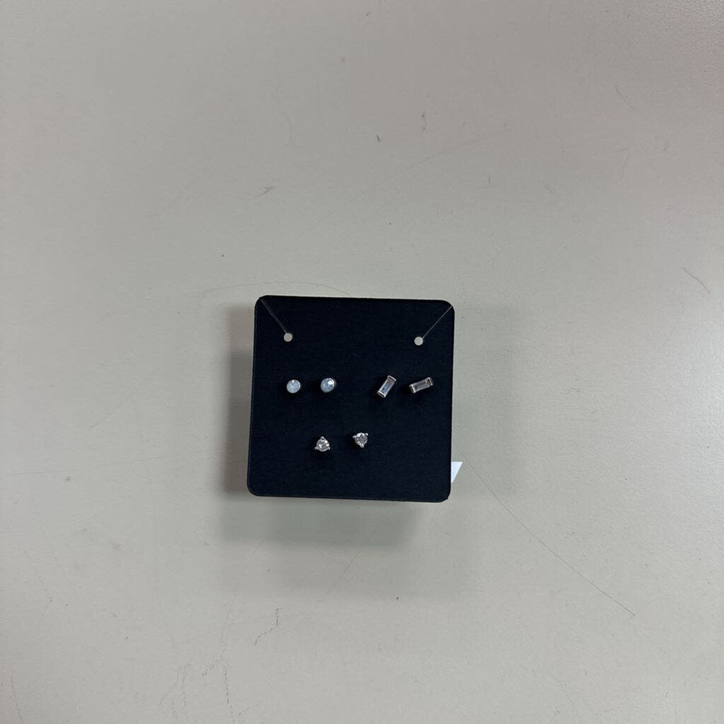 Opal/Rhinestone Earring Set