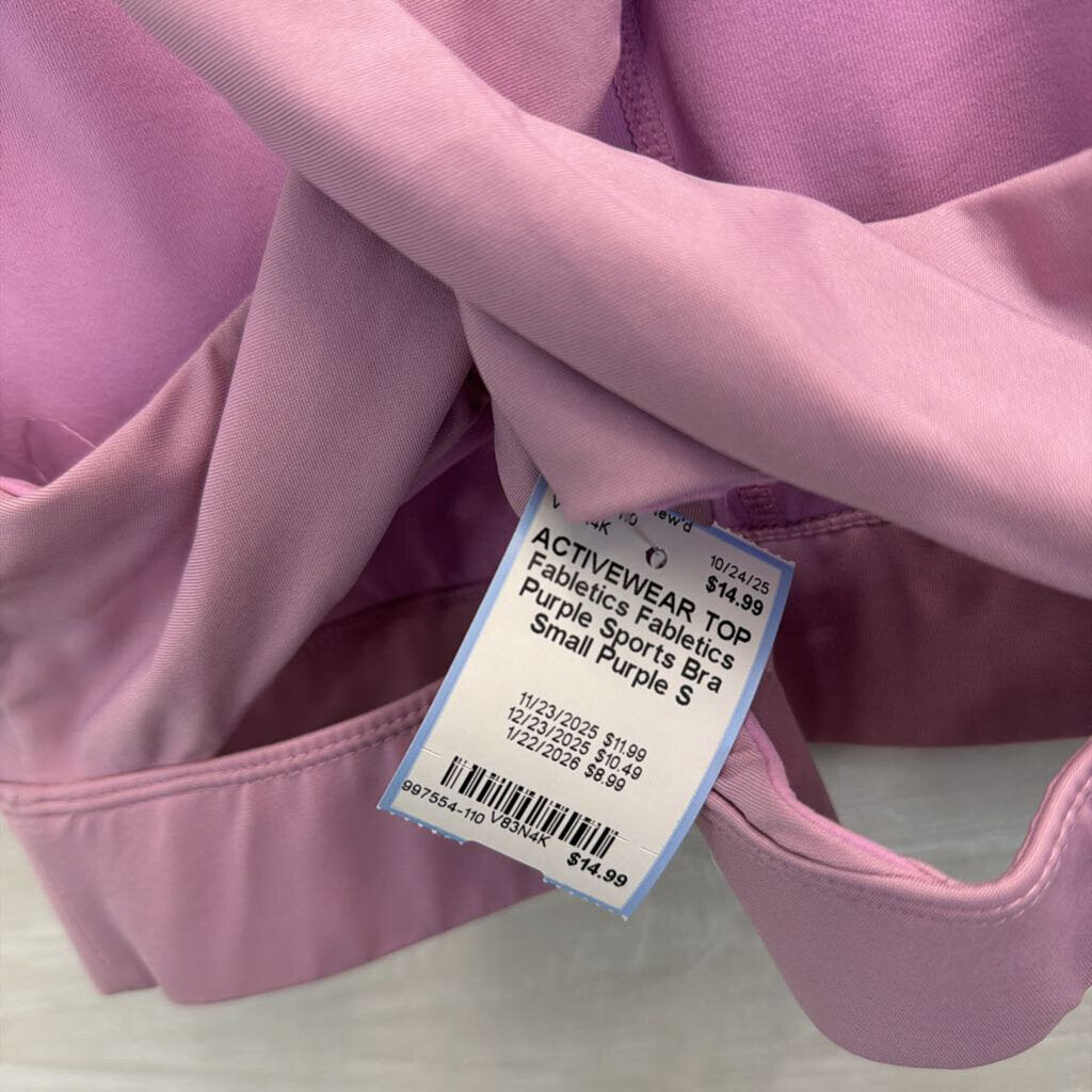 Fabletics Purple Sports Bra Small