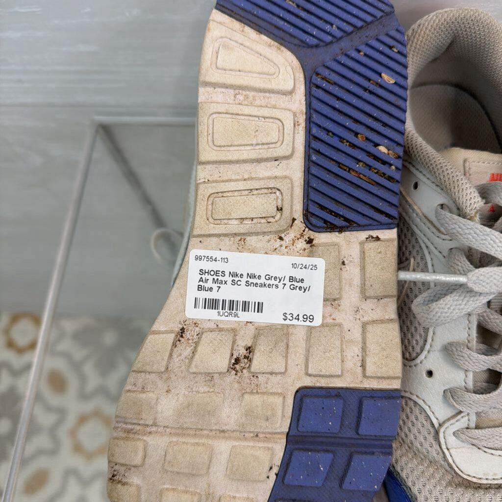 Nike Grey/ Blue Air Max SC Sneakers 7