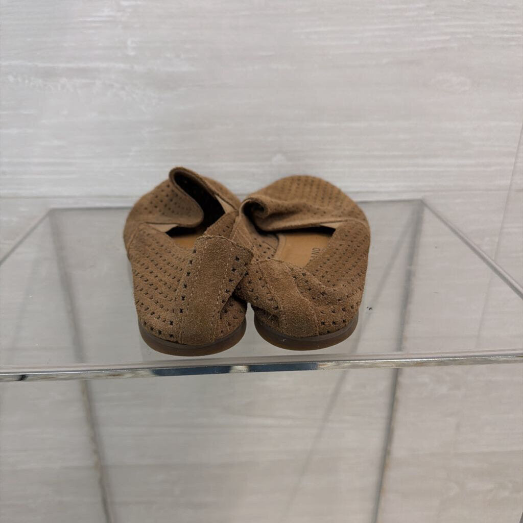 Lucky Brand Brown Suede Perforated Loafers 7.5