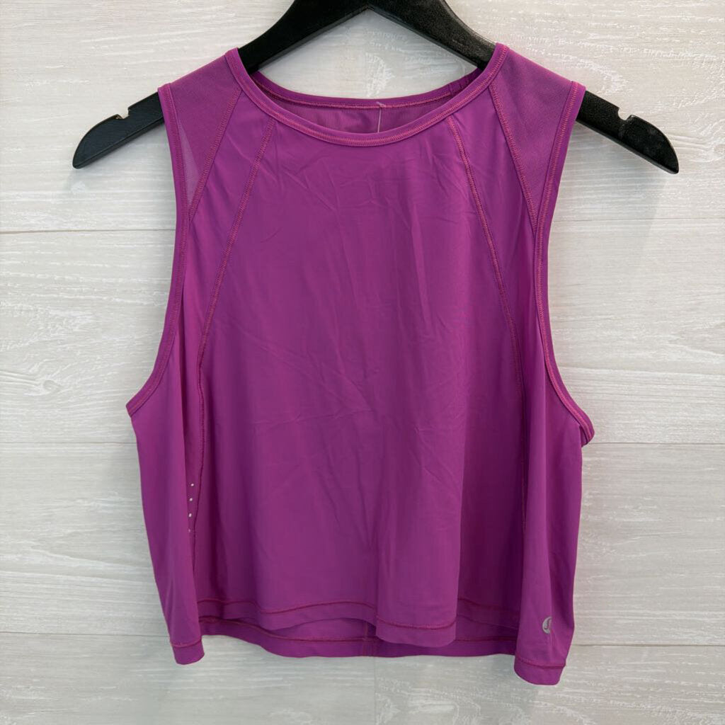 Lululemon Bright Purple Cropped Tank Medium
