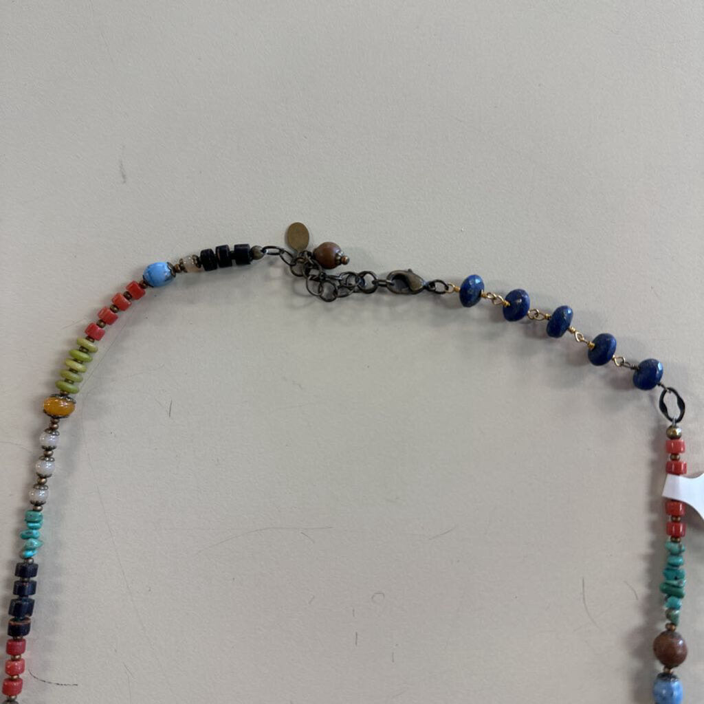 Anne Vaughan Multi Colored Stone Long Necklace
