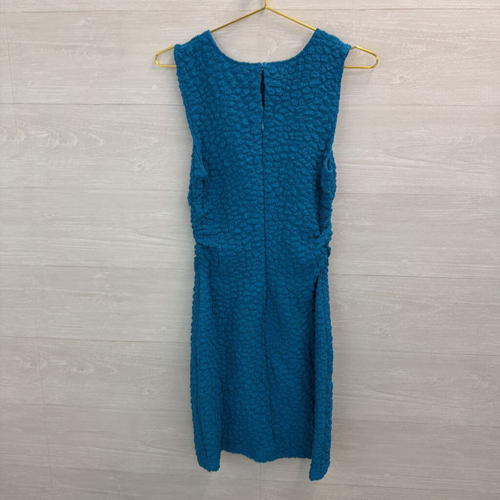 Anthropologie Blue Textured Mini Shift Dress Small