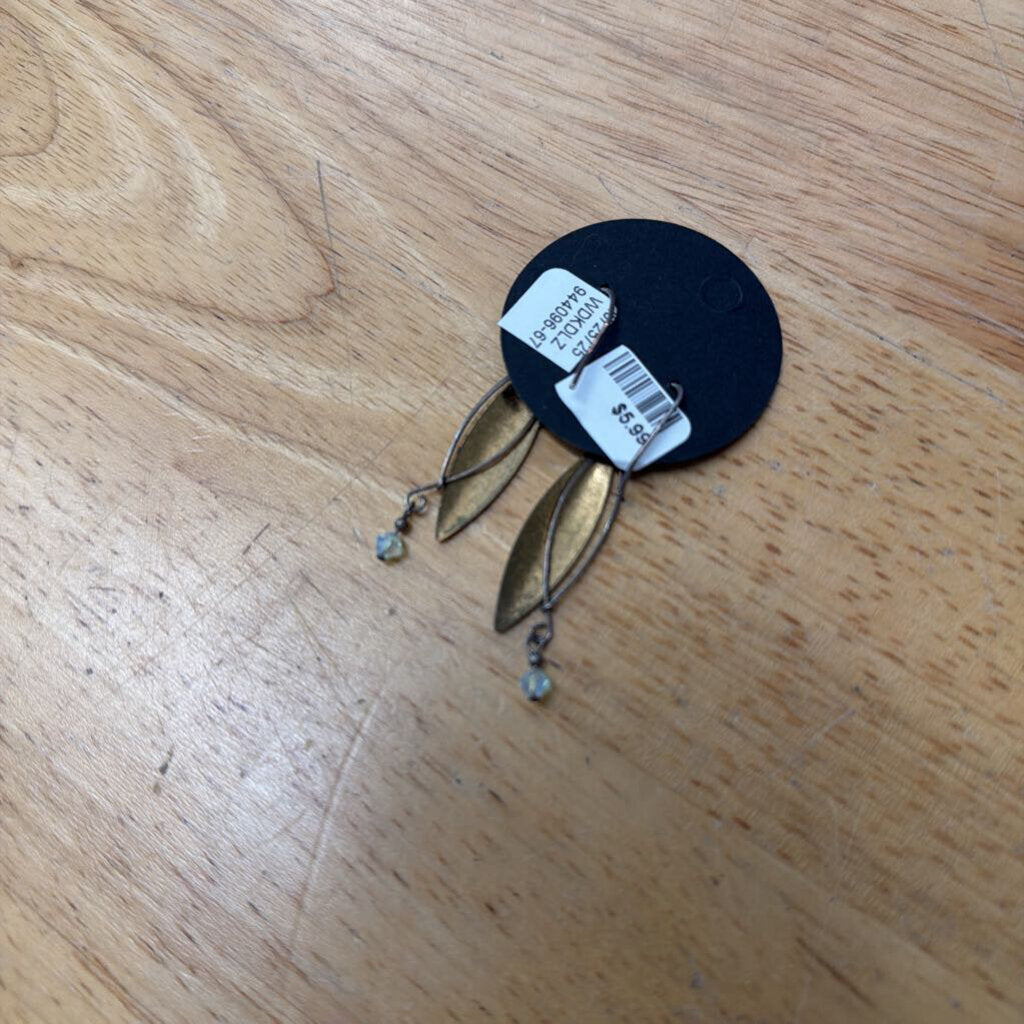 Gold Swirl Drop Earrings