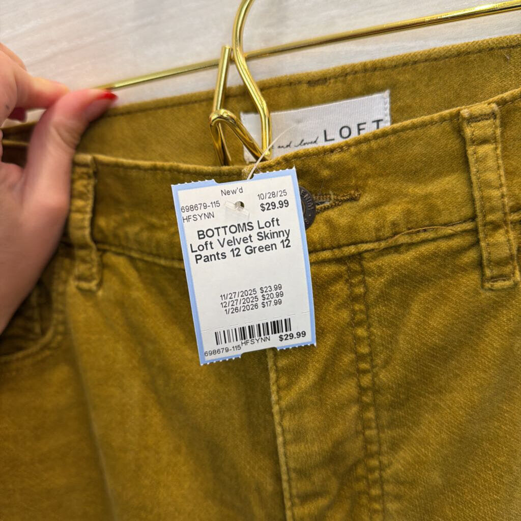 Loft Velvet Skinny Pants 12