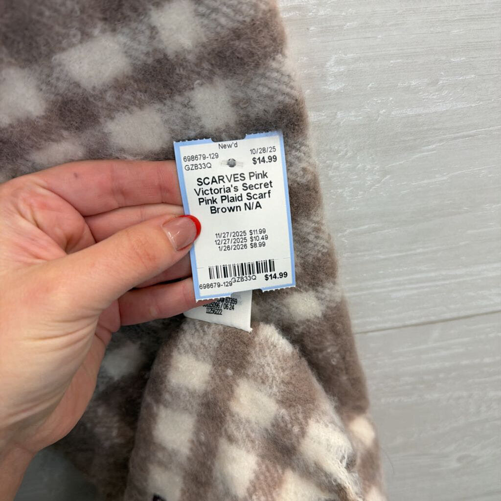 Victoria's Secret Pink Plaid Scarf