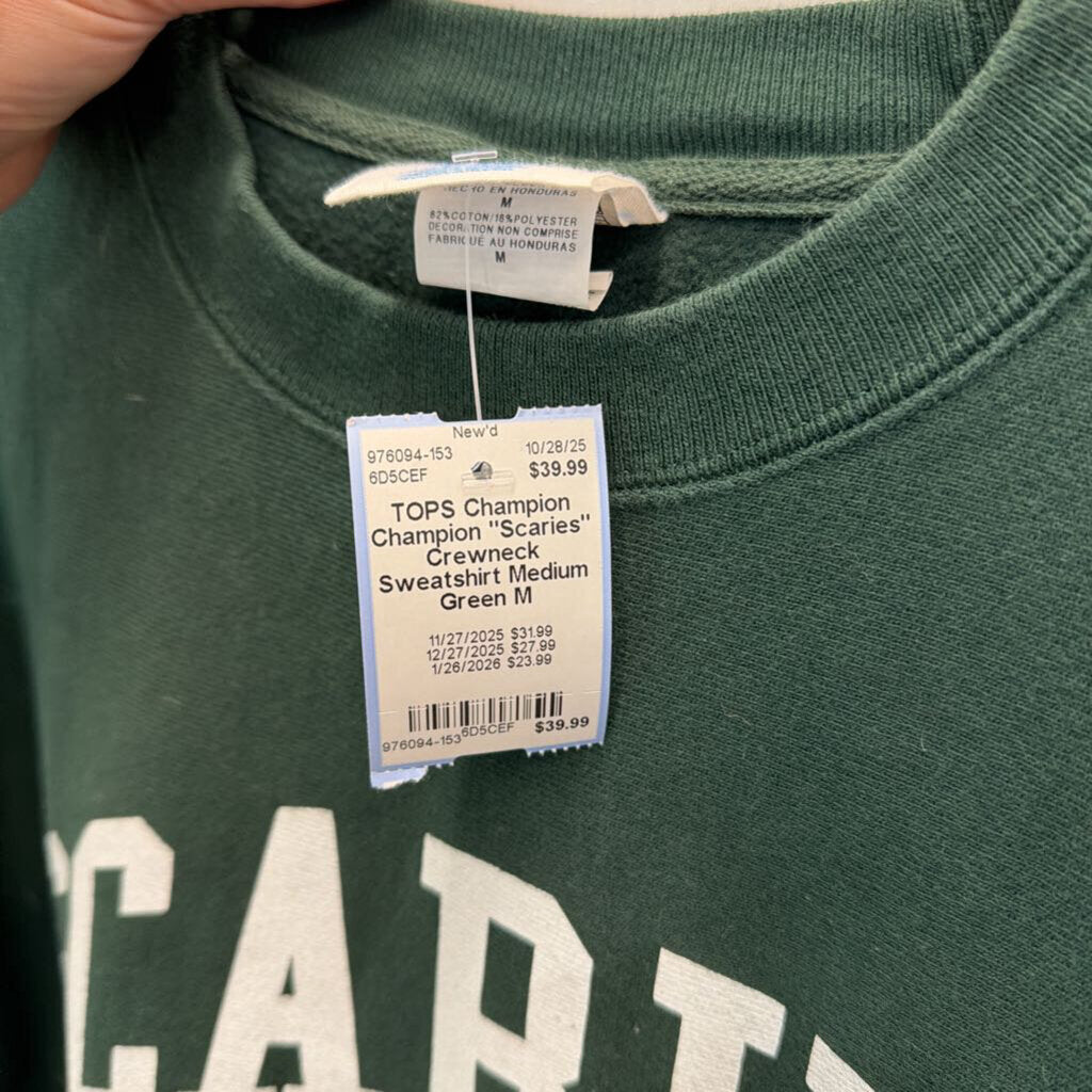 Champion "Scaries" Crewneck Sweatshirt Medium