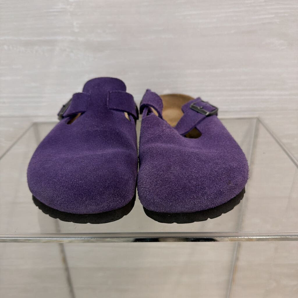 Birkenstock Boston Purple Suede Slip On 39