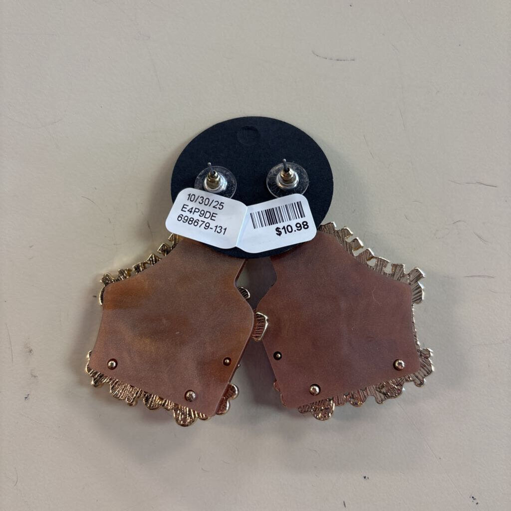 Gingerbread House Dangly Earrings