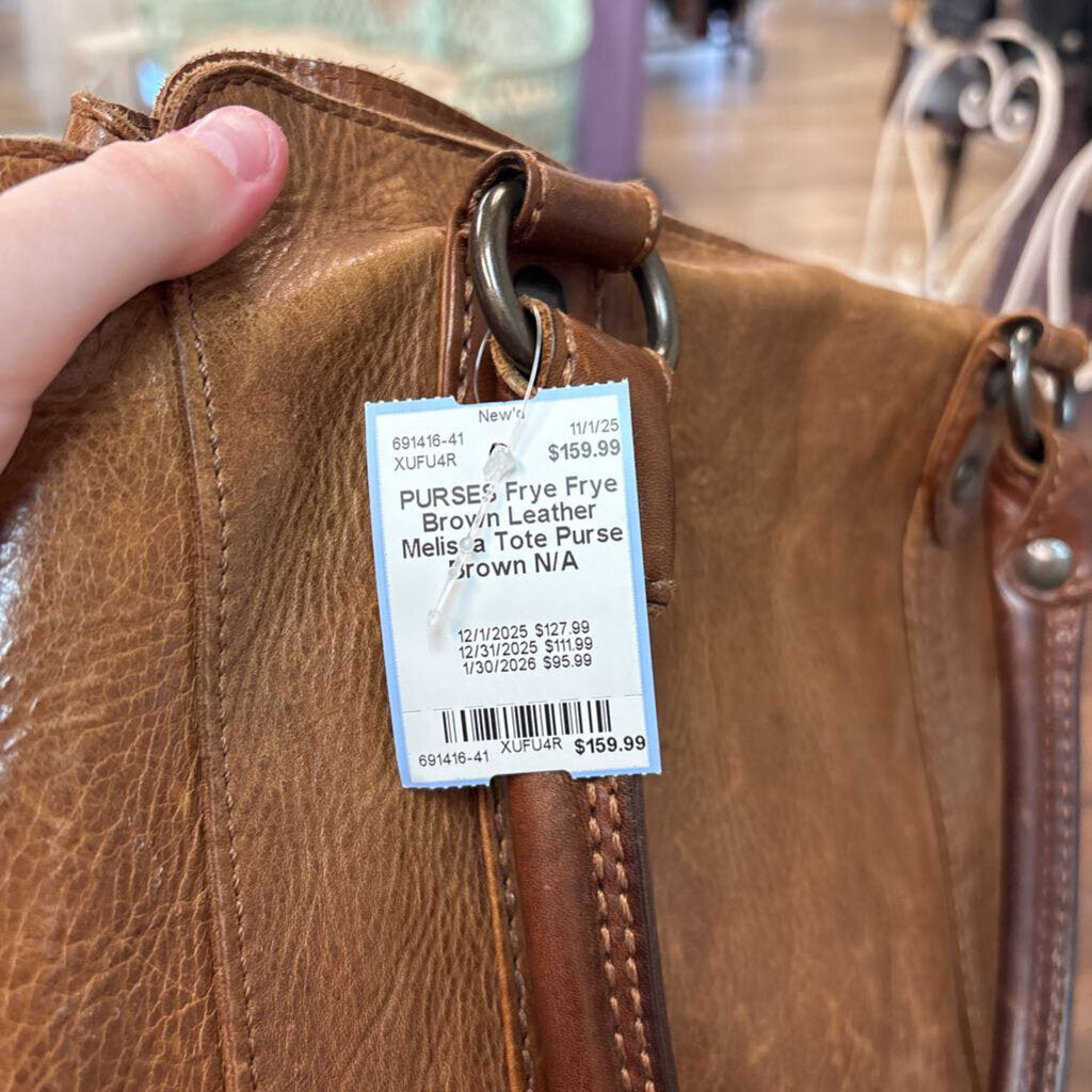 Frye Brown Leather Melissa Tote Purse