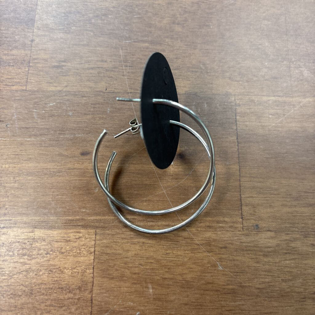 Sterling Silver Half Hoop Earrings