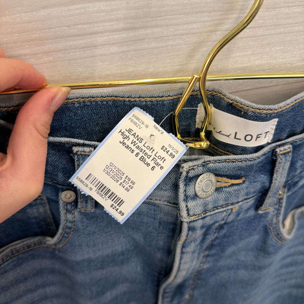 Loft High Waisted Flare Jeans 6