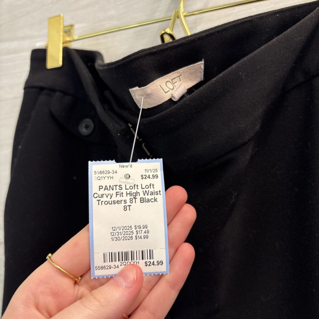 Loft Curvy Fit High Waist Trousers 8T