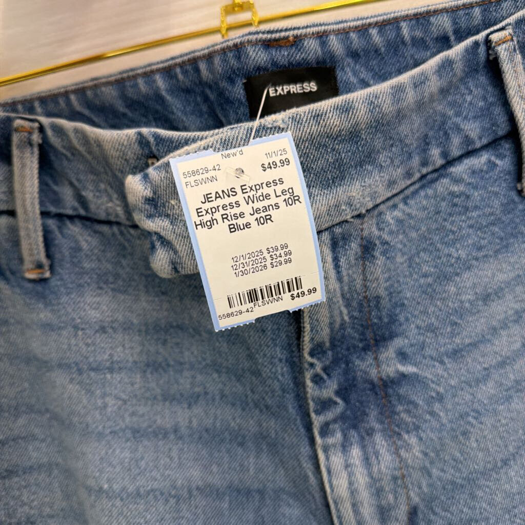 Express Wide Leg High Rise Jeans 10R