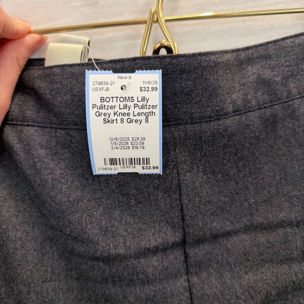 Lilly Pulitzer Grey Knee Length Skirt 8