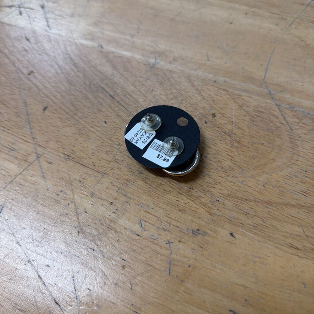 Silver Swirl Stud Earrings