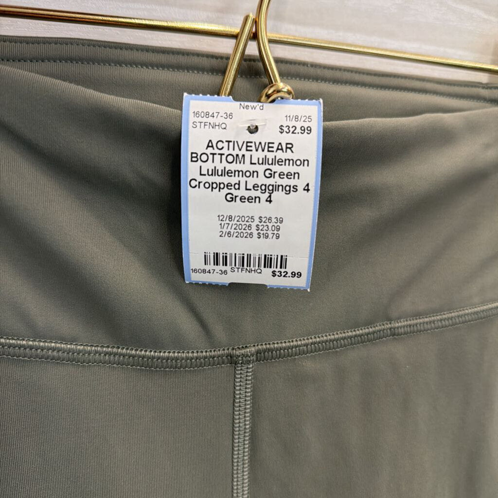 Lululemon Green Cropped Leggings 4