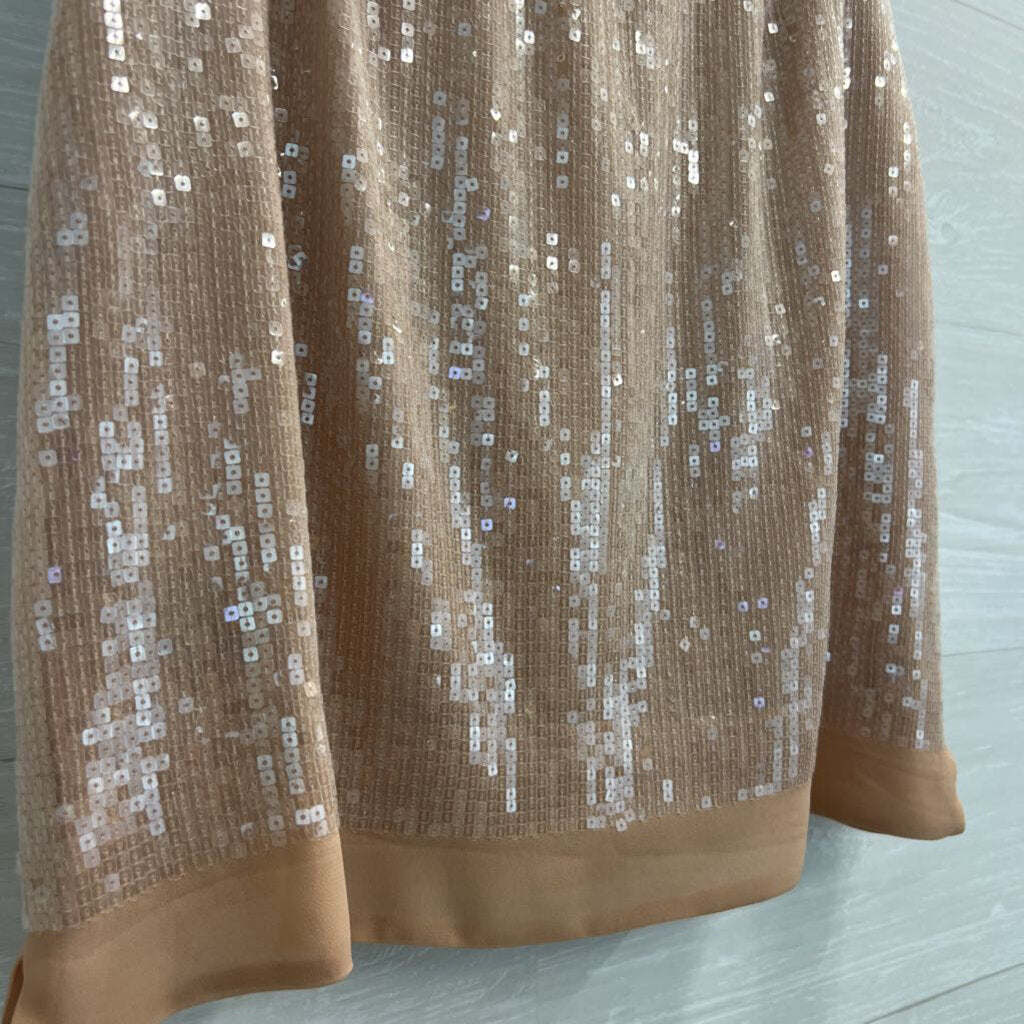 Kenneth Cole Nude Sequin Miniskirt XS