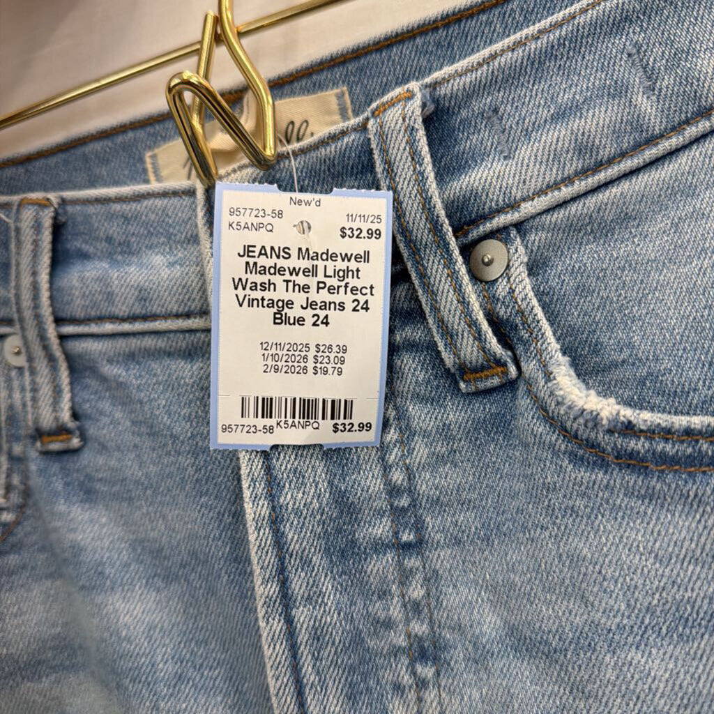 Madewell Light Wash The Perfect Vintage Jeans 24