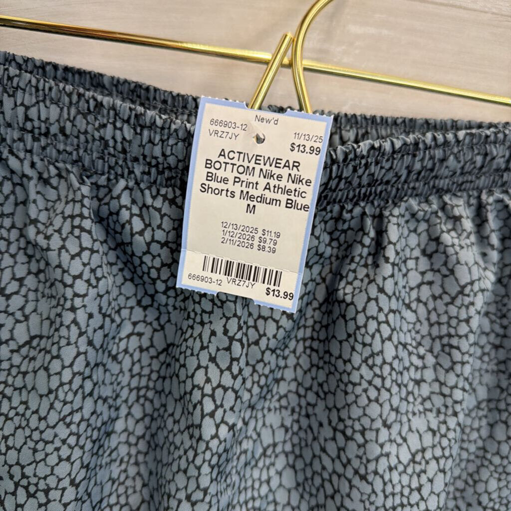 Nike Blue Print Athletic Shorts Medium