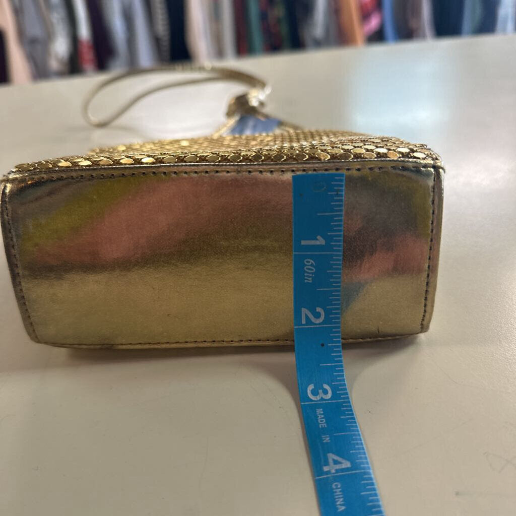 Whiting and Davis Small Gold Metal Mesh Purse