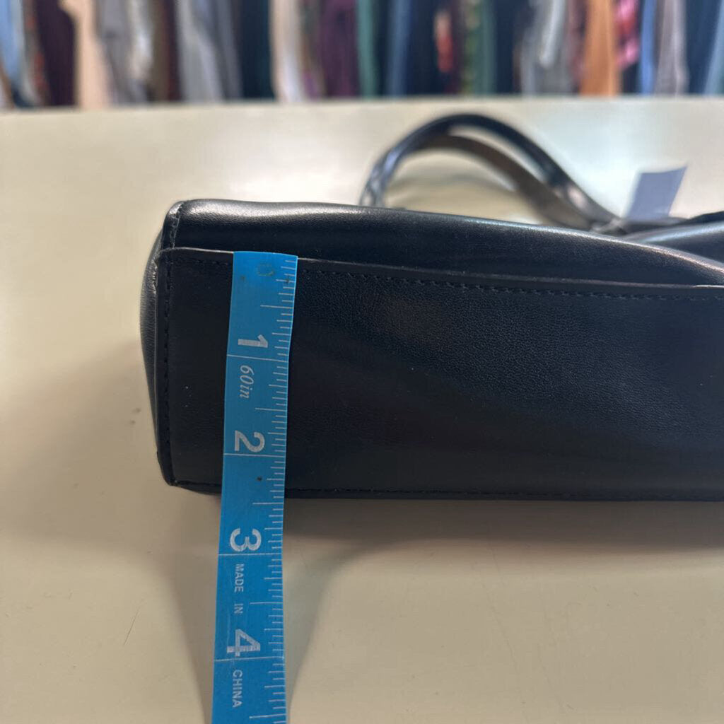 Mondani Black Leather Laser Cut Small Purse