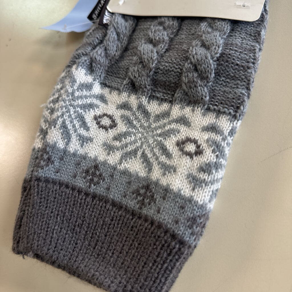 MukLuks Grey Knit Print Boot Sock