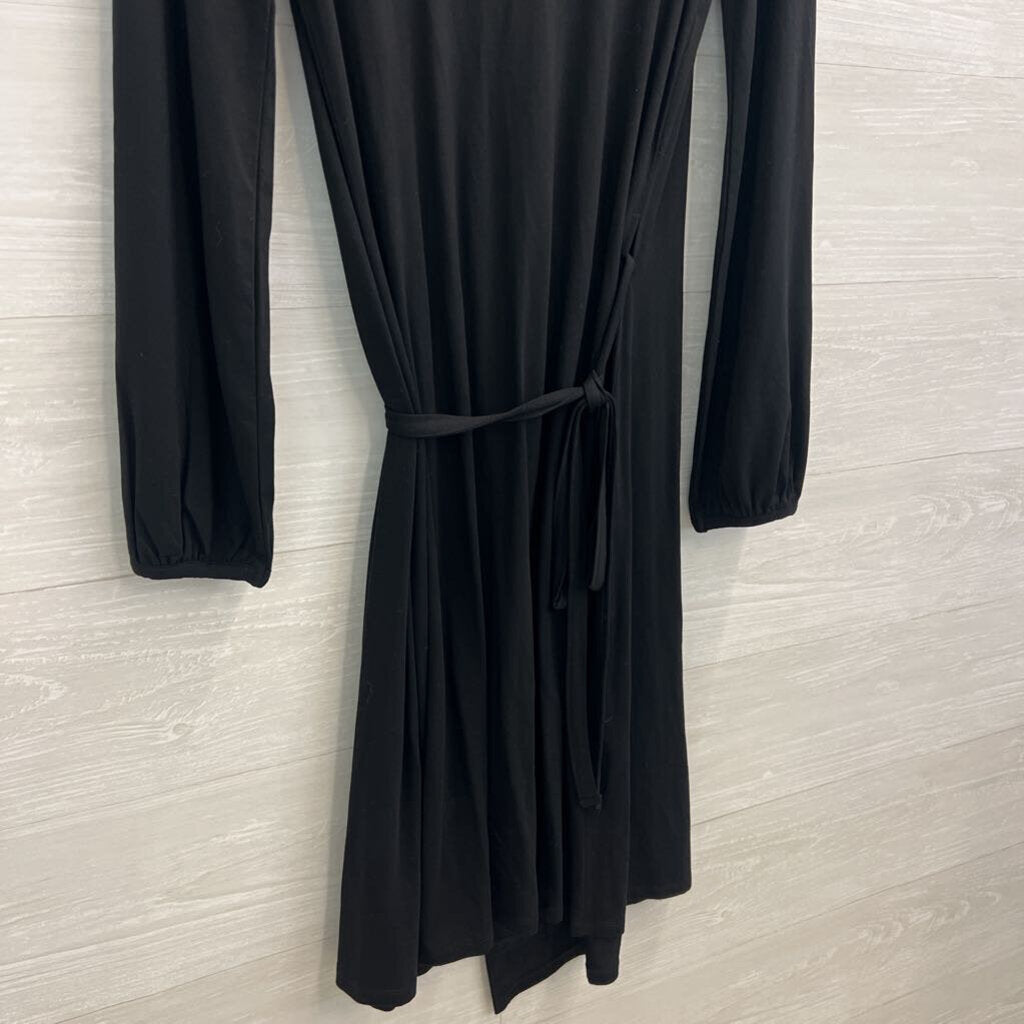 Boden Black Wrap Longsleeve Dress 10