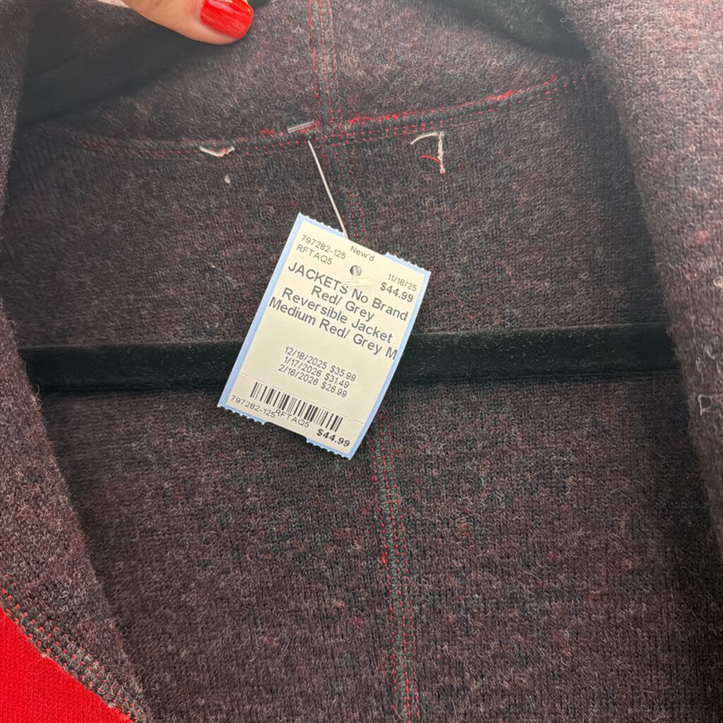 Red/ Grey Reversible Jacket Medium