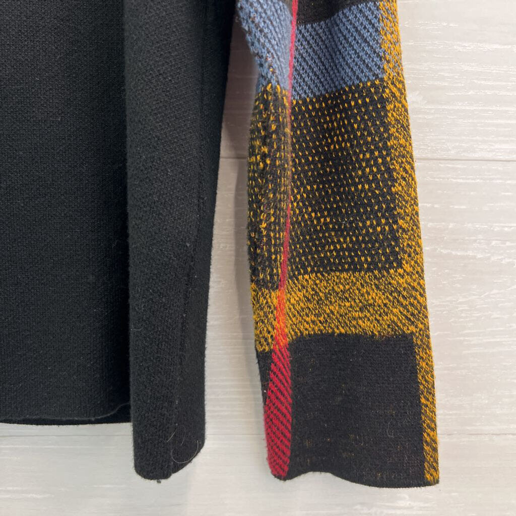 Angel Black/ Multi Plaid Long Sleeve Turtleneck Sweater Small