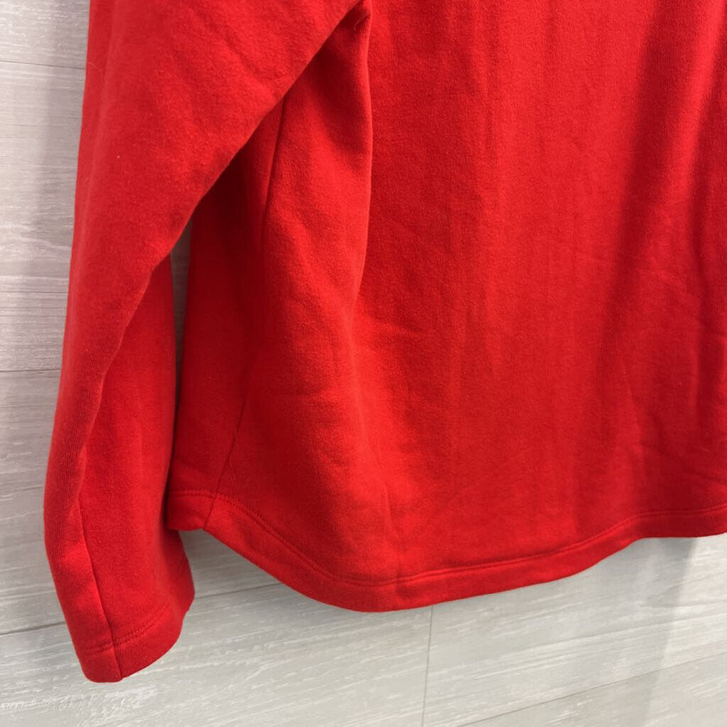 J Crew Soft Red Plaid/ Button Detail Long Sleeve Top Medium