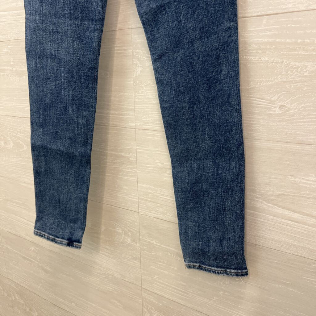 Express Medium Wash Skinny High Rise Ultra Stretch Jeans Small
