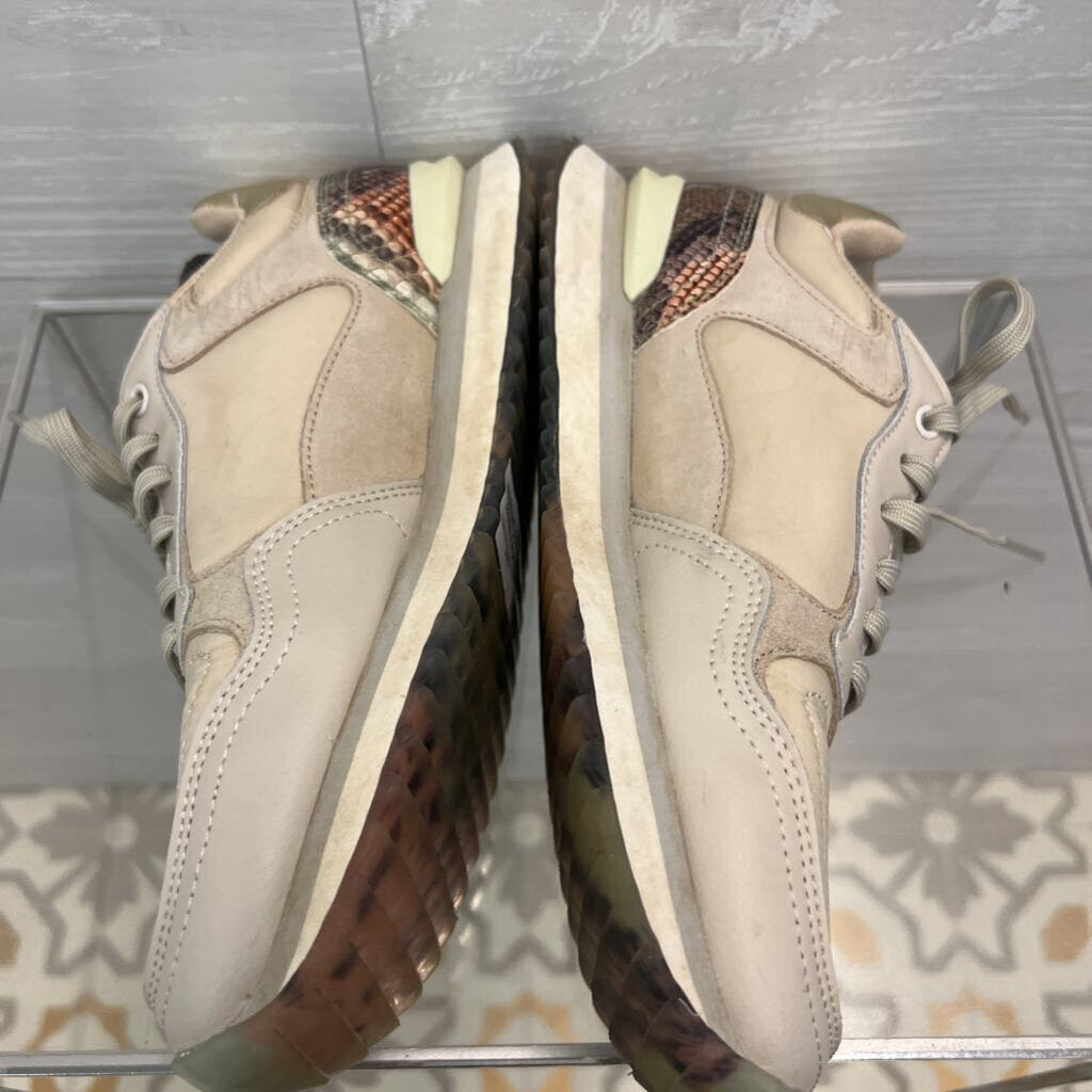 Hoff Beige Snakeskin Detail Athens Sneakers 8