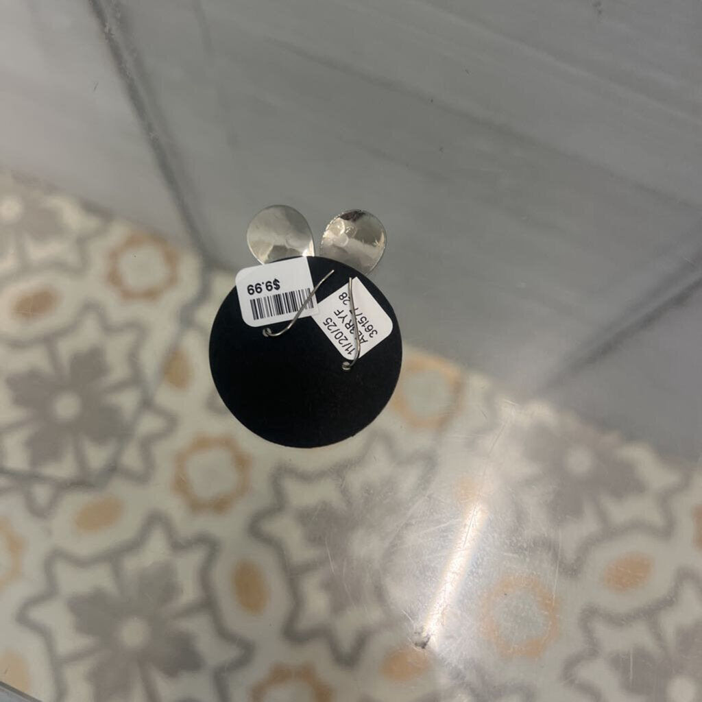 Silver Toned Teardrop Earrings