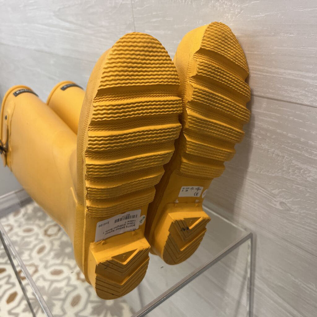 Barbour Yellow Wellington Boots 7