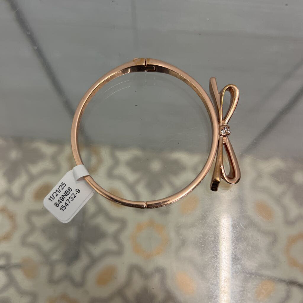 Kate Spade Rose Gold/ Rhinestone Dainty Bow Bracelet