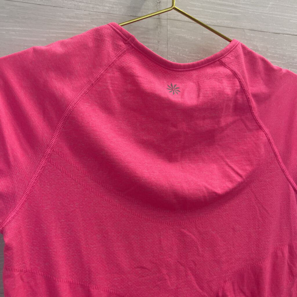 Athleta Pink Short Sleeve Athletic Top Large