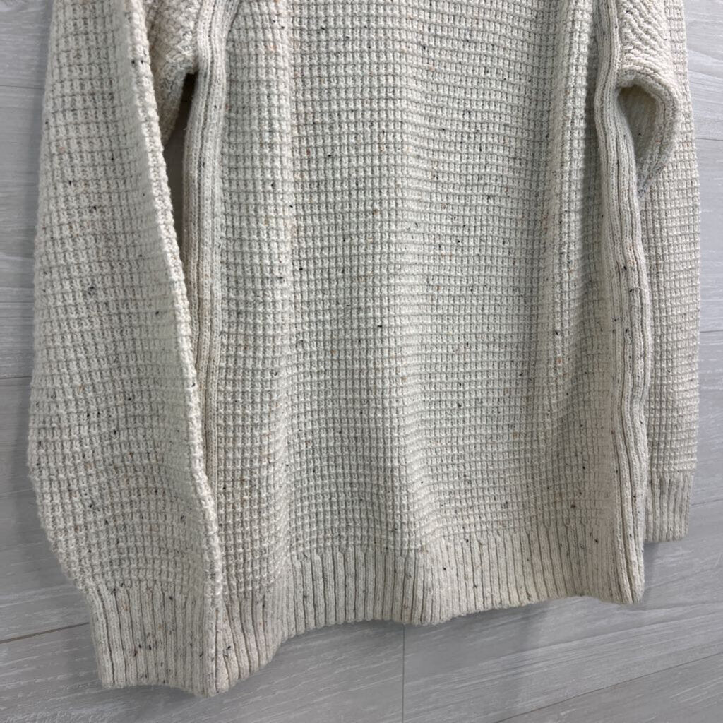 Christopher and Banks Cream/ Multi Speckled Knit Mock Neck Sweater Large