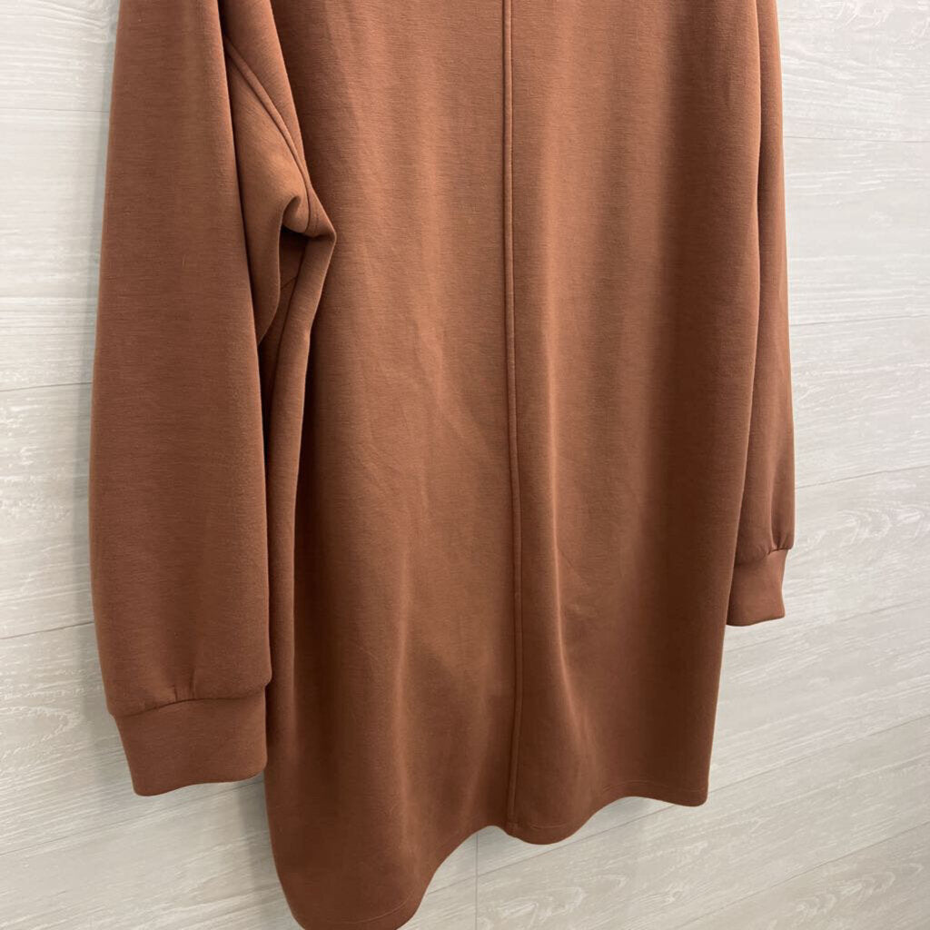 Stylus Brown Long Sleeve Dress Extra Large